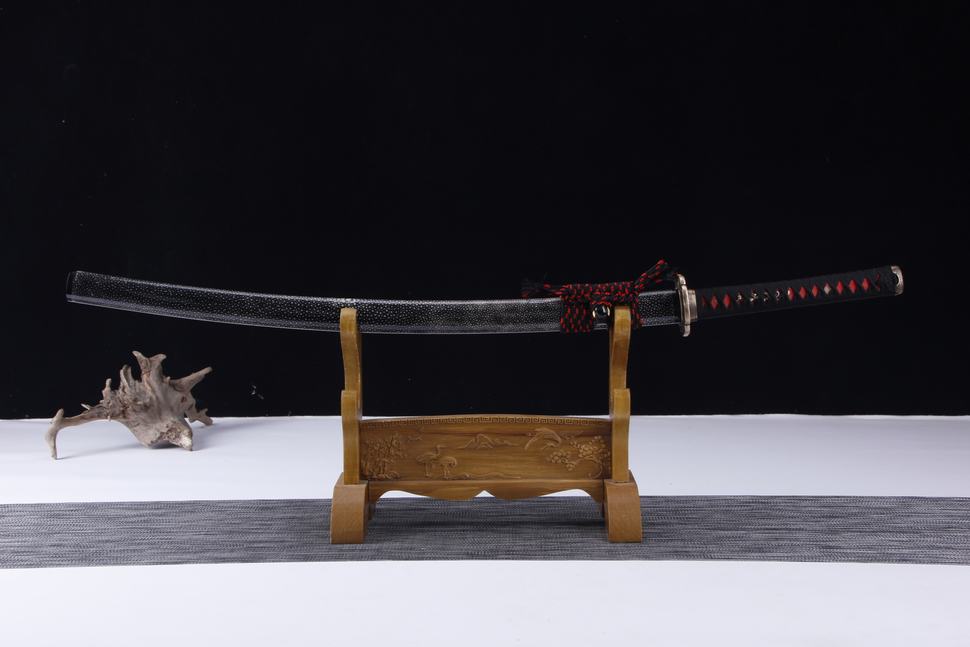2023002袖红刀（武士刀）T10烧刃研磨