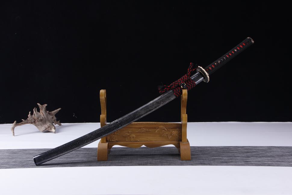 2023002袖红刀（武士刀）T10烧刃研磨