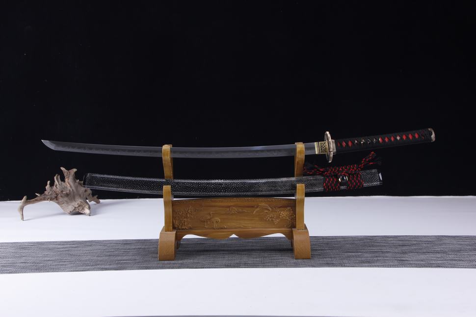2023002袖红刀（武士刀）T10烧刃研磨