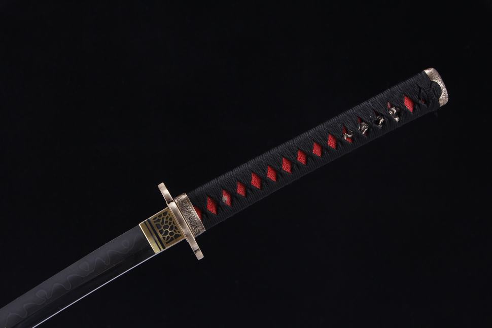 2023002袖红刀（武士刀）T10烧刃研磨